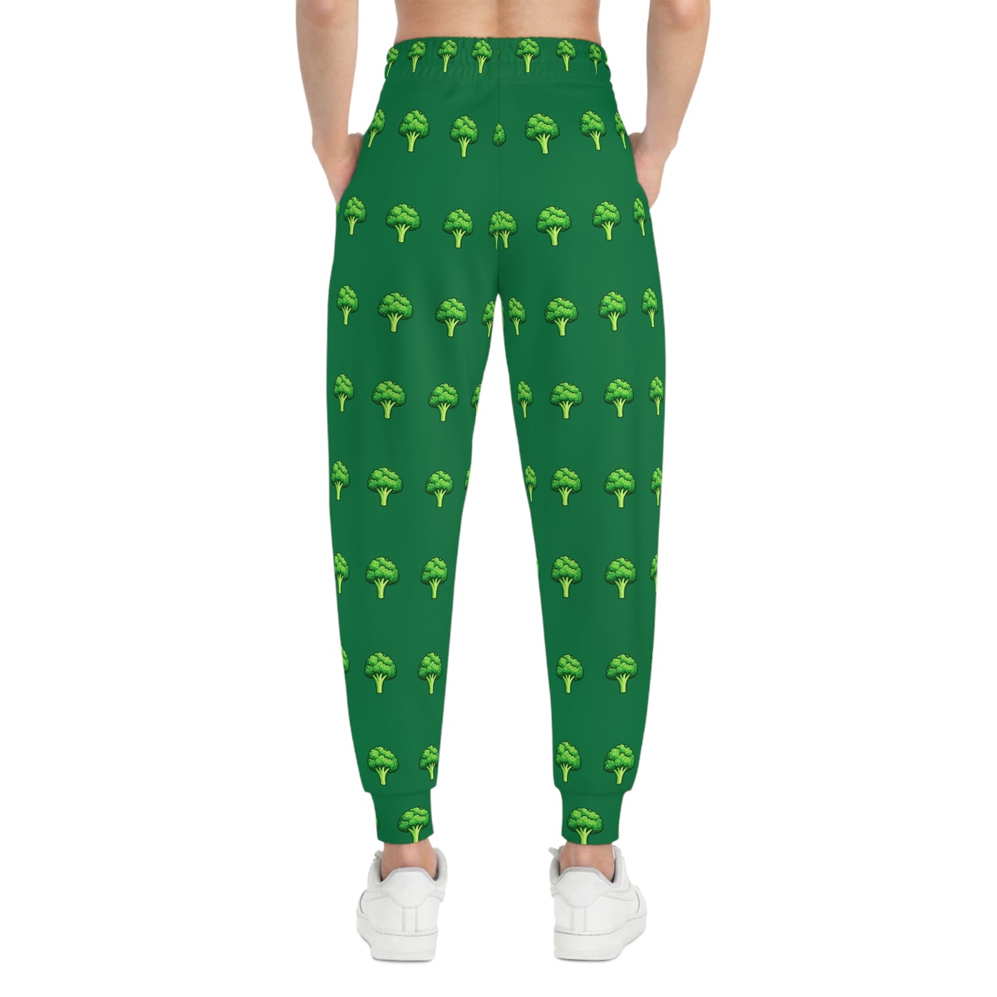 Broccoli Print Joggers — Fun Green Athletic Pants for Veggie Lovers