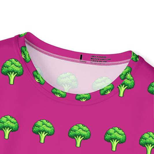 Men's Jersey — Pink Tree Pattern All-Over Print Sports Shirt