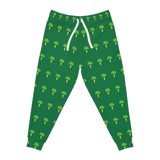 Broccoli Print Joggers — Fun Green Athletic Pants for Veggie Lovers