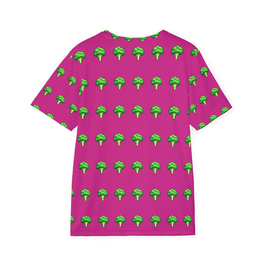 Men's Jersey — Pink Tree Pattern All-Over Print Sports Shirt