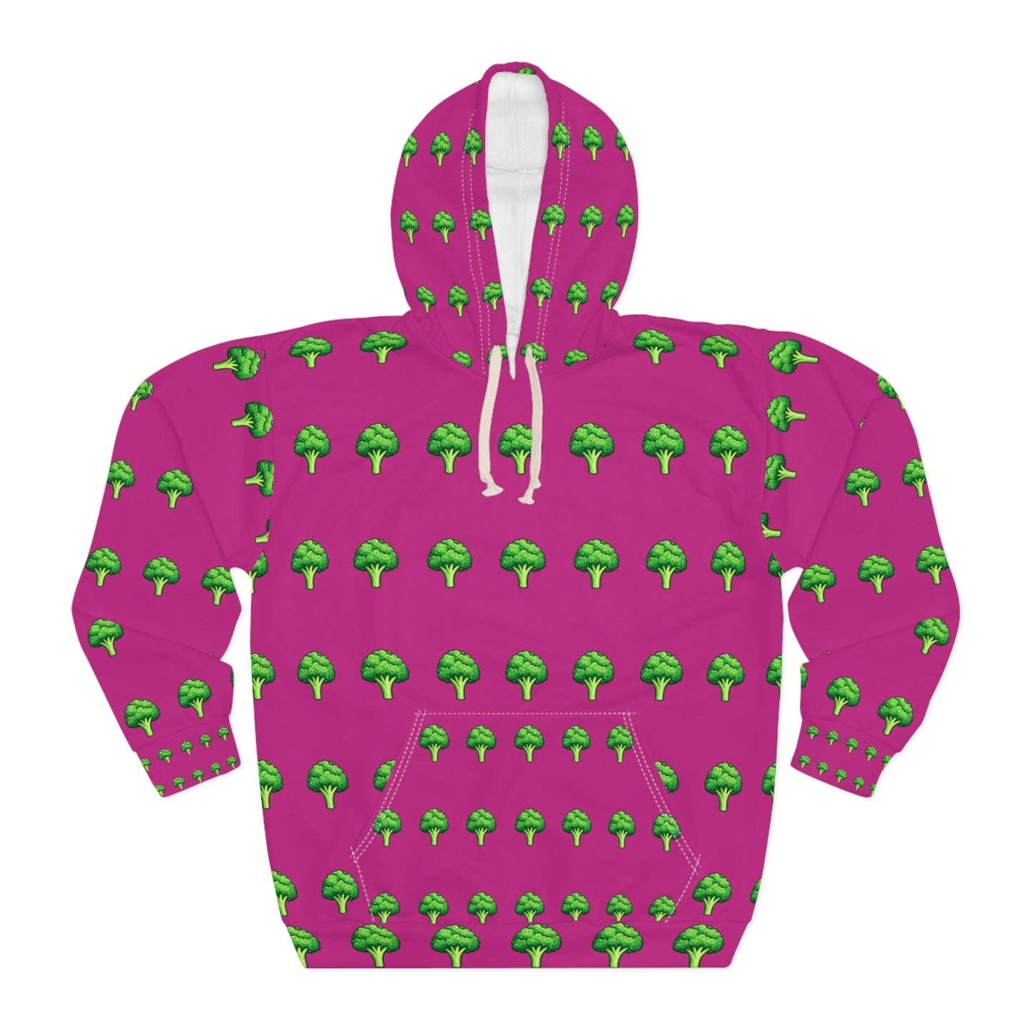Sport-Hoodie – Rosa Pullover mit Allover-Print