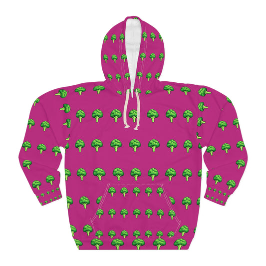 Sport Hoodie - Pink All-Over Print Pullover