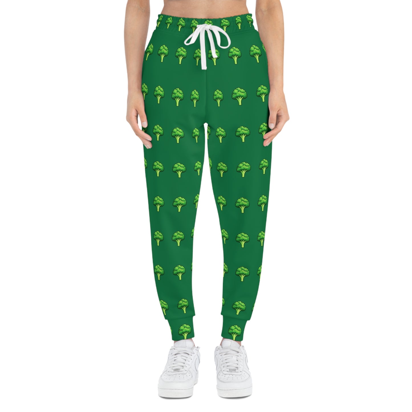 Broccoli Print Joggers — Fun Green Athletic Pants for Veggie Lovers
