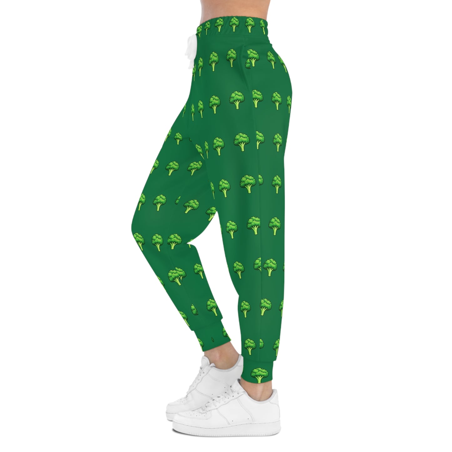 Broccoli Print Joggers — Fun Green Athletic Pants for Veggie Lovers